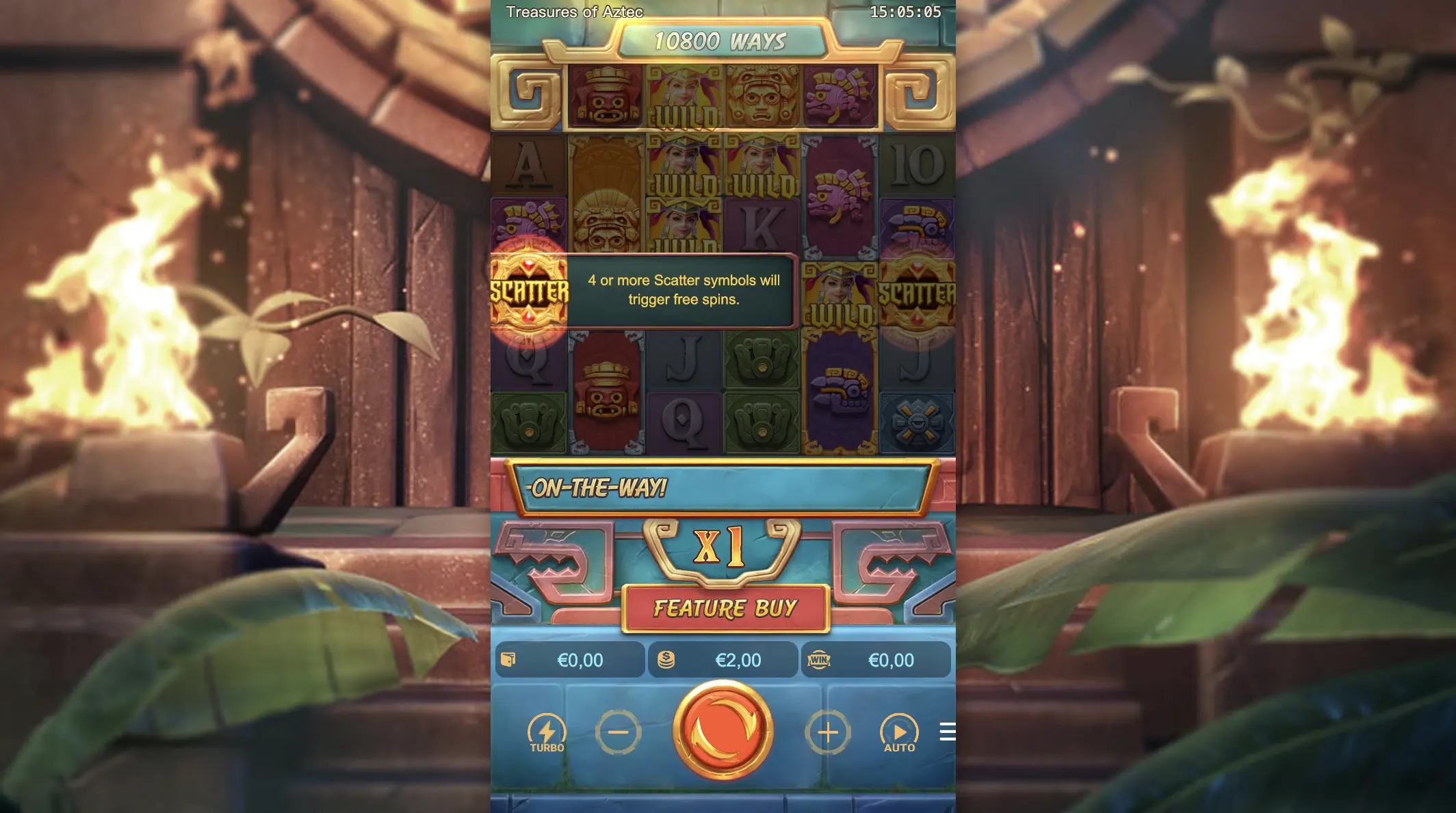 Treasures of Aztec tooltip explaining how a silver-framed symbol upgrades after a win